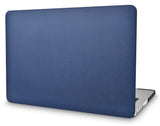 KECC Macbook Case with Cut Out Logo | Leather Collection - Navy