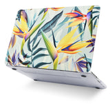KECC Macbook Case with Cut Out Logo + Keyboard Cover and Sleeve Package |Leaf - Colorful 3