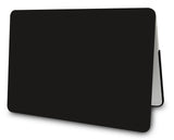 KECC Macbook Case with Cut Out Logo + Keyboard Cover, Screen Protector and Sleeve Package | Color Collection - Matte Black