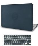 KECC Macbook Case with Cut Out Logo + Keyboard Cover Package | Matte Navy Green