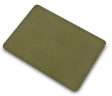 KECC Macbook Case with Cut Out Logo + Keyboard Cover and Sleeve Package |  Matte Olive Green