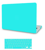 KECC Macbook Case with Cut Out Logo + Keyboard Cover Package | Color Collection - Matte Tiffany Blue