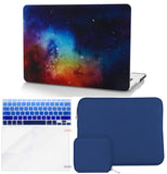 KECC Macbook Case with Cut Out Logo + Keyboard Cover + Slim Sleeve + Screen Protector + Pouch |Night Dream