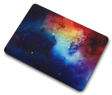 KECC Macbook Case with Cut Out Logo + Keyboard Cover and Screen Protector Package | Galaxy Space Collection - Night Dream