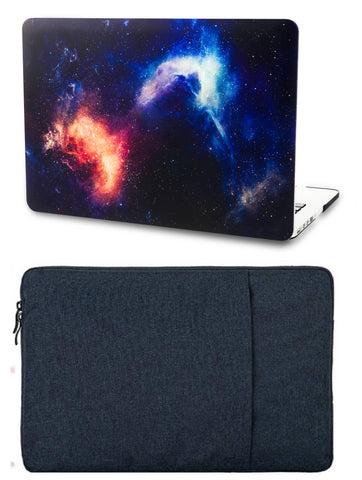 KECC Macbook Case with Cut Out Logo + Sleeve Package | Galaxy Space Collection - Orange