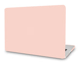 KECC Macbook Case with Cut Out Logo + Keyboard Cover, Screen Protector and Sleeve Package | Color Collection - Pale Pink