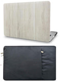 KECC Macbook Case with Cut Out Logo + Sleeve Package | Wood Collection - Pine Wood 2