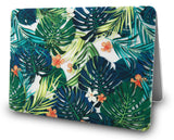 KECC Macbook Case with Cut Out Logo + Keyboard Cover Package | Floral Collection - Hawaiian Tropical Palm Leaves