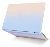 KECC Macbook Case with Cut Out Logo + Keyboard Cover Package |   Pale Pink Serenity Blue