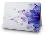 KECC Macbook Case with Cut Out Logo + Sleeve Package | Floral Collection - Purple Flower