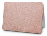KECC Macbook Case with Cut Out Logo + Keyboard Cover and Sleeve Package | Color Collection - Rose Gold Sparkling