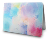 KECC Macbook Case with Cut Out Logo + Keyboard Cover, Screen Protector and Sleeve Package | Painting Collection - Rainbow Mist 2