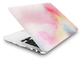 KECC Macbook Case with Cut Out Logo + Keyboard Cover, Screen Protector and Sleeve Package | Painting Collection - Rainbow Mist