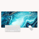KECC Desk Pad, Office Desk Mat,PU Leather Desk Blotter, Laptop Desk Mat, Waterproof Desk Writing Pad for Office and Home Decor, Thick Gaming Mouse Pad (Ocean Marble)