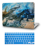 KECC Macbook Case with Cut Out Logo + Keyboard Cover Package | Oil Painting Collection - Sea