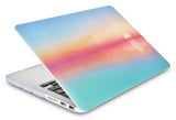 KECC Macbook Case with Cut Out Logo + Keyboard Cover, Screen Protector and Sleeve Sleeve Bag and Webcam Cover|Sunset