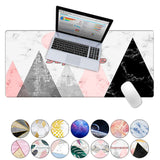 KECC Desk Pad, Office Desk Mat,PU Leather Desk Blotter, Laptop Desk Mat, Waterproof Desk Writing Pad for Office and Home Decor, Thick Gaming Mouse Pad (Triangle Marble)