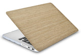 KECC Macbook Case with Cut Out Logo + Keyboard Cover and Screen Protector Package | Leather Collection - Wood Leather 5