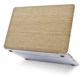 KECC Macbook Case with Cut Out Logo + Keyboard Cover and Screen Protector Package | Leather Collection - Wood Leather 5