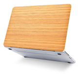 KECC Macbook Case with Cut Out Logo + Keyboard Cover and Screen Protector Package | Leather Collection - Wood Leather 6