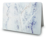KECC Macbook Case with Cut Out Logo + Keyboard Cover Package | Marble Collection - White Marble 3