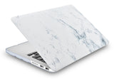 KECC Macbook Case with Cut Out Logo | Marble Collection - White Marble