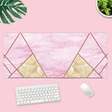 KECC Desk Pad, Office Desk Mat,PU Leather Desk Blotter, Laptop Desk Mat, Waterproof Desk Writing Pad for Office and Home Decor, Thick Gaming Mouse Pad (Pink Gold Marble)