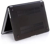 KECC Macbook Case with Cut Out Logo + Keyboard Cover Package |   Black Crocodile Leather