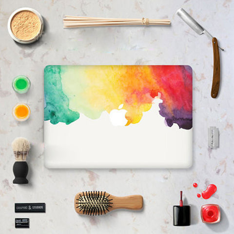 Macbook Decal Skin | Water Painting Collection - Dip Dye Rainbow - Case Kool
