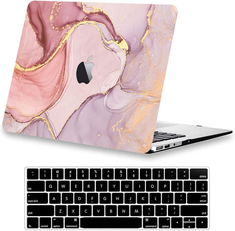 KECC Macbook Case with Keyboard Cover Package | 1Pink gold