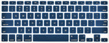 KECC Macbook Case with Cut Out Logo + Keyboard Cover and Sleeve Package | Navy Fabric