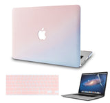 Macbook Case with Keyboard Cover and Screen Protector Package | Color Collection - Pale Pink & Serenity Blue - Case Kool