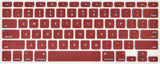 KECC Macbook Case with Cut Out Logo + Keyboard Cover and Sleeve Package | Matte Wine Red