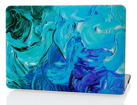 Macbook Case | Oil Painting Collection - Blue Paint - Case Kool