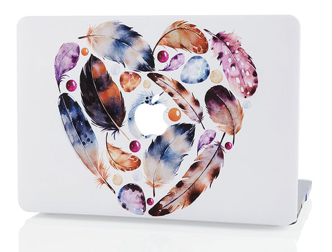 Macbook Case | Oil Painting Collection - Feather Heart - Case Kool