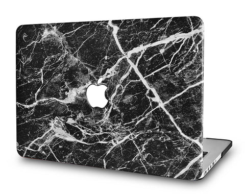 Macbook Case | Leather Collection - Black Marble 3 - Case Kool