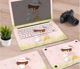 Macbook Decal Skin | Paint Collection - Girl & Cat - Case Kool