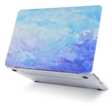 KECC Macbook Case with Cut Out Logo | Color Collection -   Blue - Water Paint 2