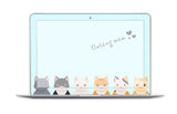 Macbook Decal Skin | Paint Collection - Cartoon Cat3 - Case Kool