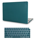 KECC Macbook Case with Cut Out Logo + Keyboard Cover | Color Collection - Dark Green Luggage