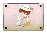 Macbook Decal Skin | Paint Collection - Girl & Cat - Case Kool