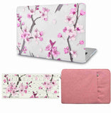 KECC Macbook Case with Cut Out Logo + Keyboard Cover and Sleeve Package |Flower 10