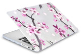 KECC Macbook Case with Cut Out Logo + Keyboard Cover, Screen Protector and Sleeve Bag |Flower 10
