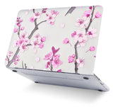 KECC Macbook Case with Cut Out Logo + Keyboard Cover, Screen Protector and Sleeve Bag |Flower 10
