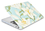 KECC Macbook Case with Cut Out Logo + Keyboard Cover, Screen Protector and Sleeve Bag |Flower 11