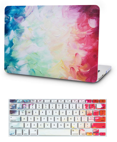 KECC Macbook Case with Cut Out Logo + Keyboard Cover Package | Oil Painting Collection - Fantasy