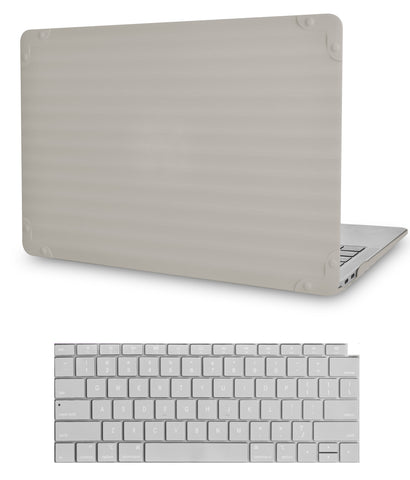 KECC Macbook Case with Cut Out Logo + Keyboard Cover | Color Collection - Grey Luggage