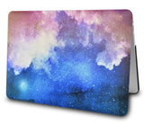 KECC Macbook Case with Cut Out Logo + Keyboard Cover, Screen Protector and Sleeve Package | Galaxy Space Collection - Night Sky 2