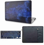 KECC Macbook Case with Cut Out Logo + Keyboard Cover and Sleeve Package | Night Sky 4