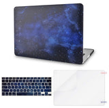 KECC Macbook Case with Cut Out Logo + Keyboard Cover and Screen Protector Package |Night Sky 4